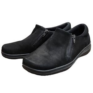 Easy Spirit Loafers Suede Black Side Zip Slip-on Ankle Boots Size 7WW